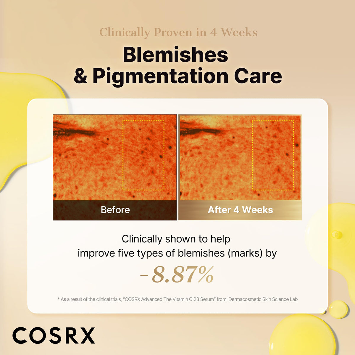 COSRX 23% Pure Vitamin C Serum application on skin