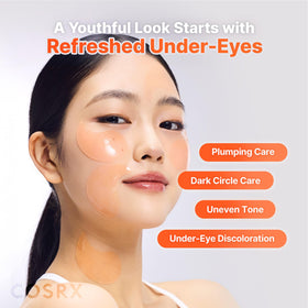 COSRX 5-PDRN Collagen Eye Patches displayed with ingredients
