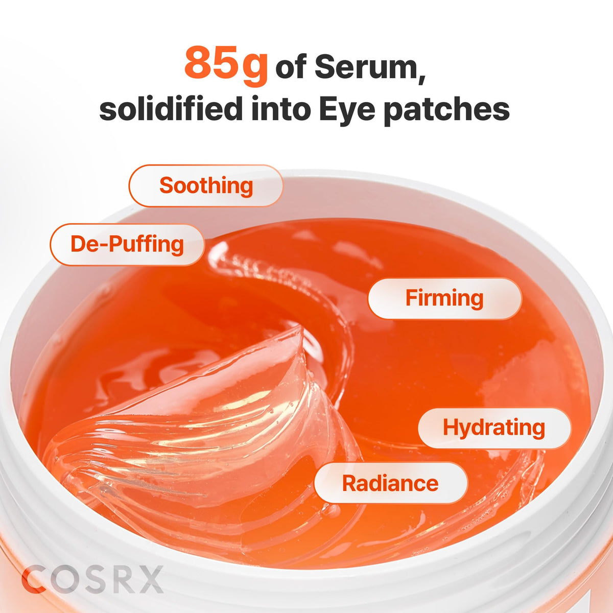 COSRX 5-PDRN Collagen Eye Patches showing the application process