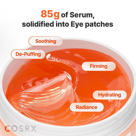 COSRX 5-PDRN Collagen Eye Patches showing the application process