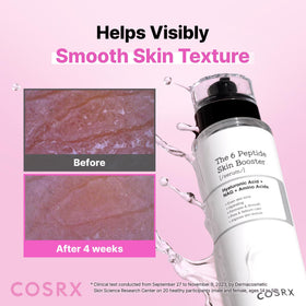 COSRX 6X Peptide Collagen Skin support Toner Serum back view