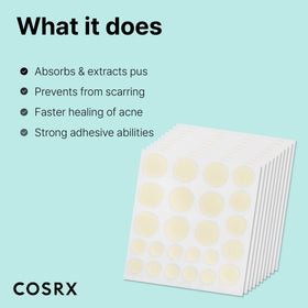 COSRX Acne Pimple Patches back view packaging