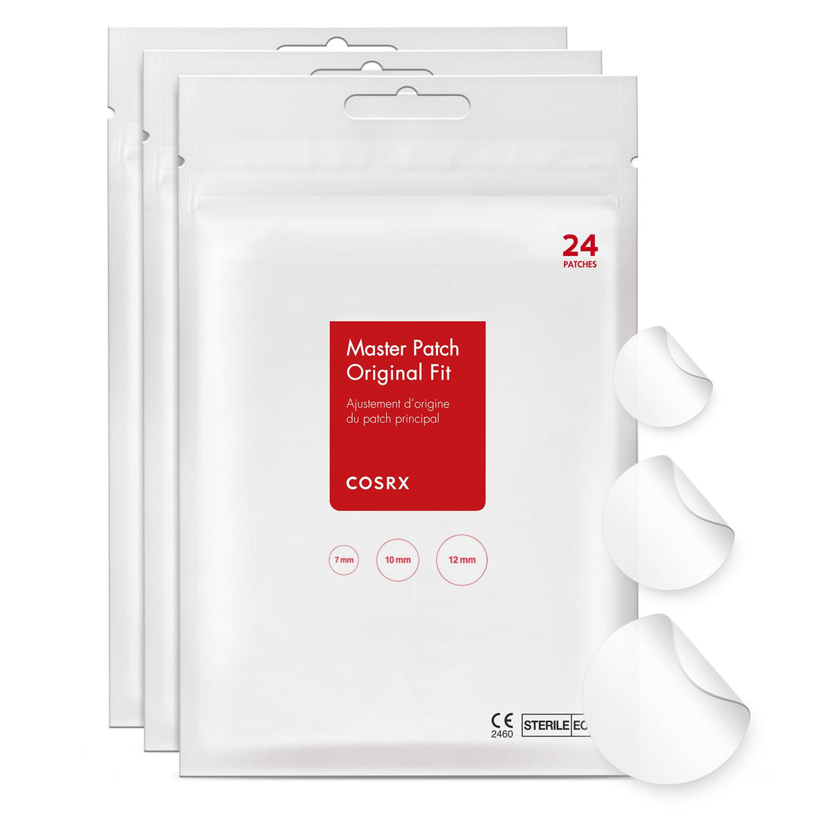 COSRX Acne Pimple Patches front packaging view with 72 count