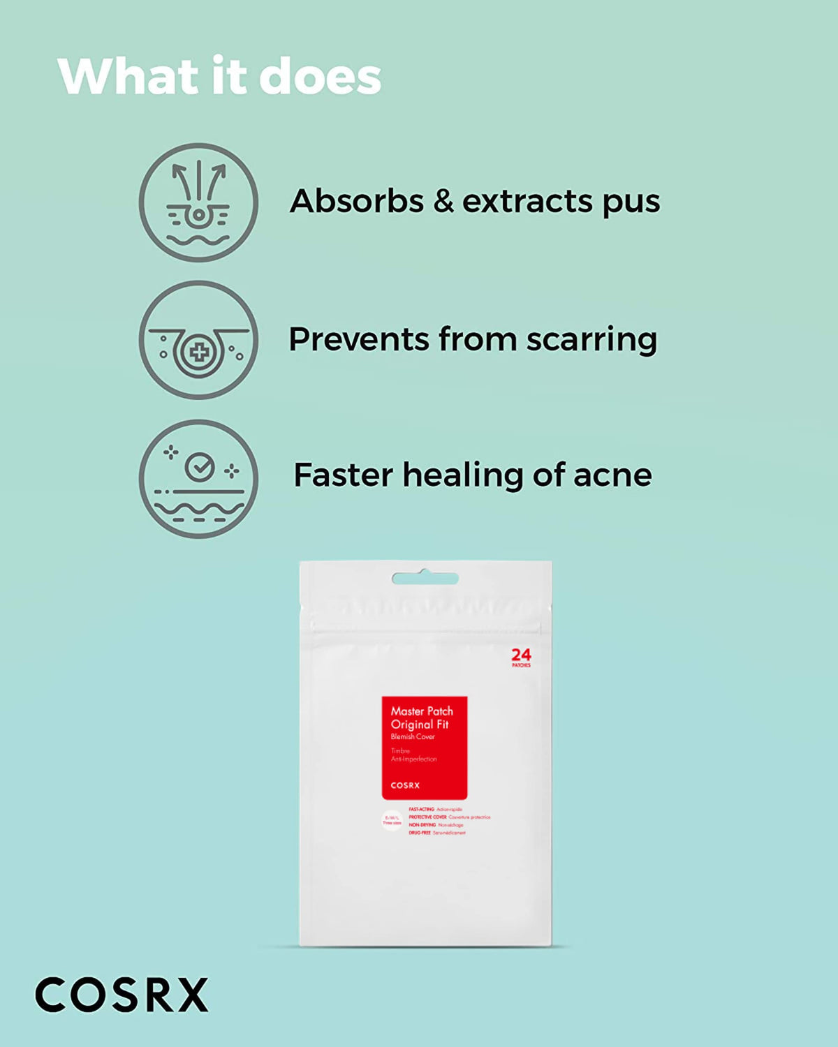 COSRX Acne Pimple Patches inside view with patches