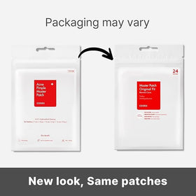 COSRX Acne Pimple Patches packaging with sizes indicated