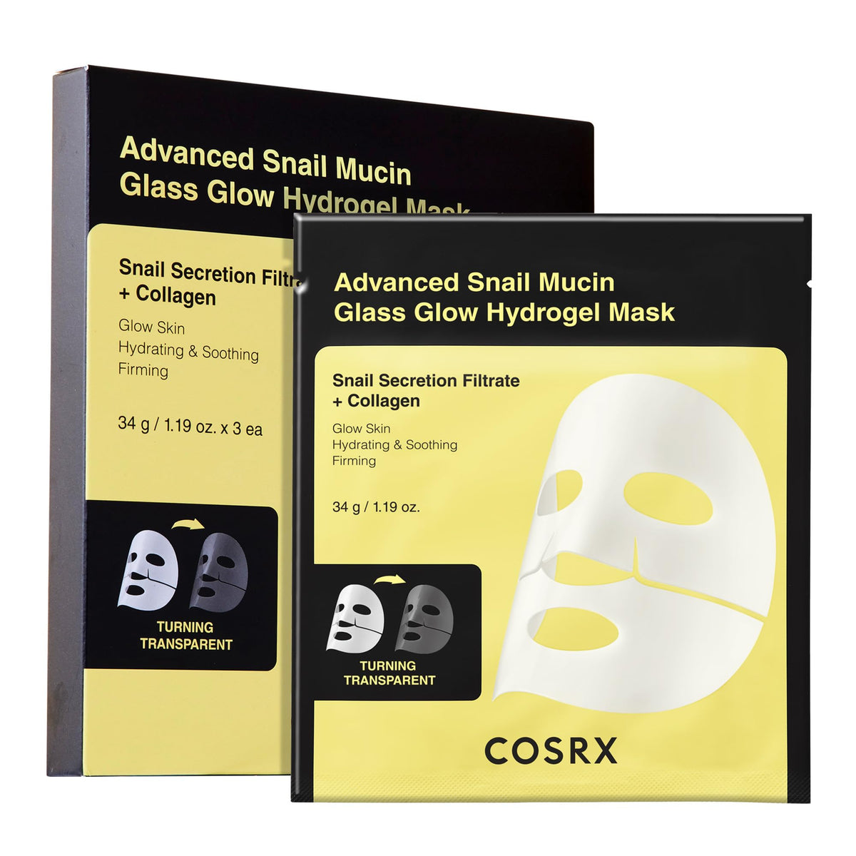COSRX Advanced Snail Mucin Hydrogel Face Mask front view