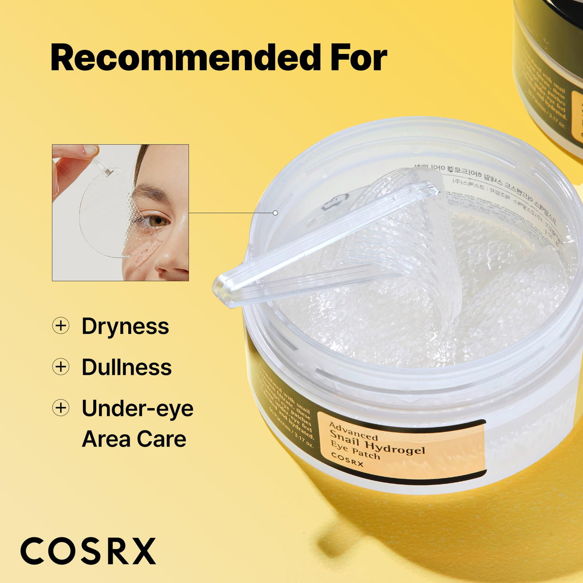 COSRX Advanced Snail Mucin Hydrogel Under Eye Patches close-up