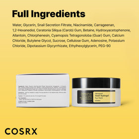 COSRX Advanced Snail Mucin Hydrogel Under Eye Patches on a model
