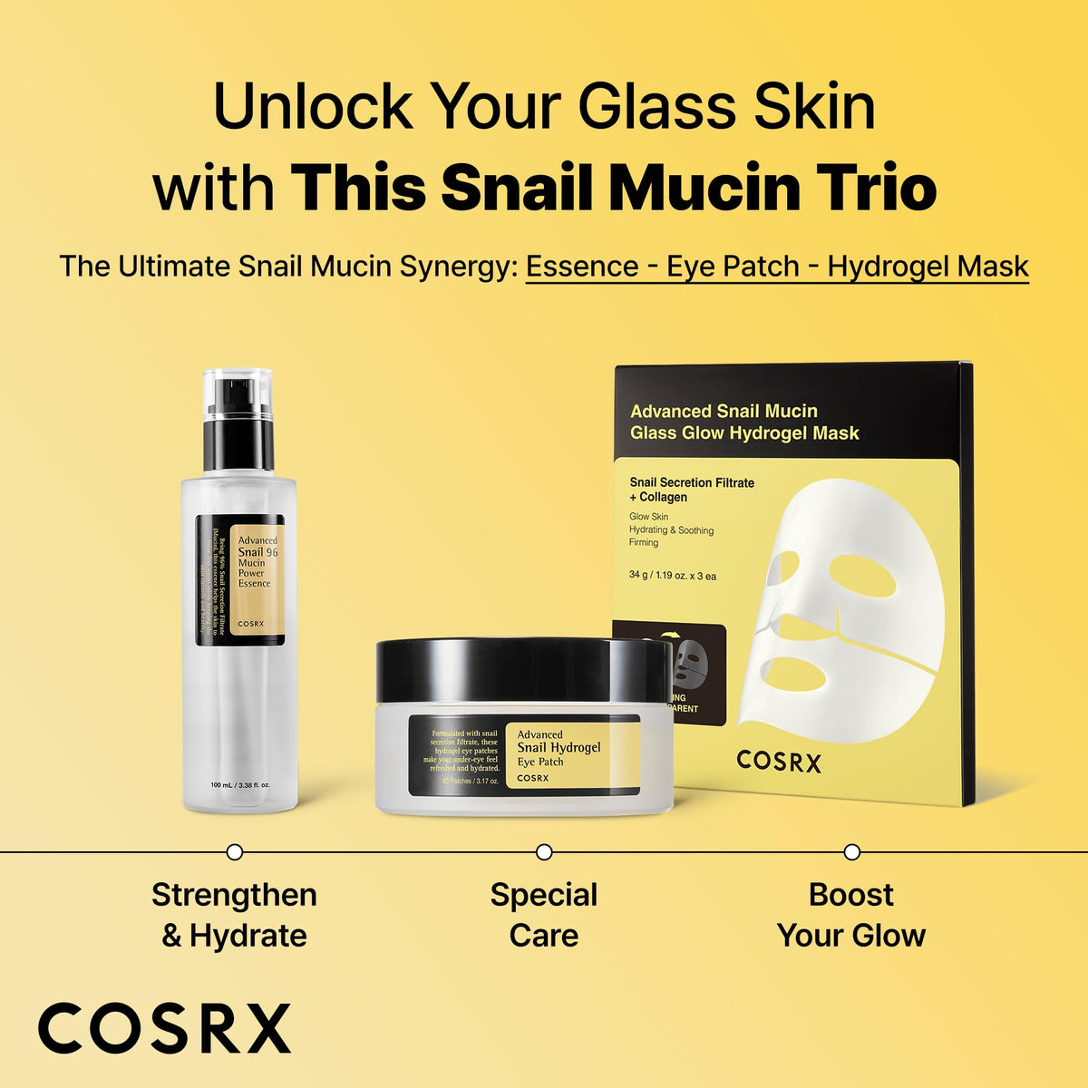 COSRX Advanced Snail Mucin Hydrogel Under Eye Patches texture