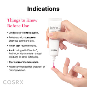 COSRX AHA BHA PHA LHA 35% Peel Exfoliating Gel on a bathroom counter