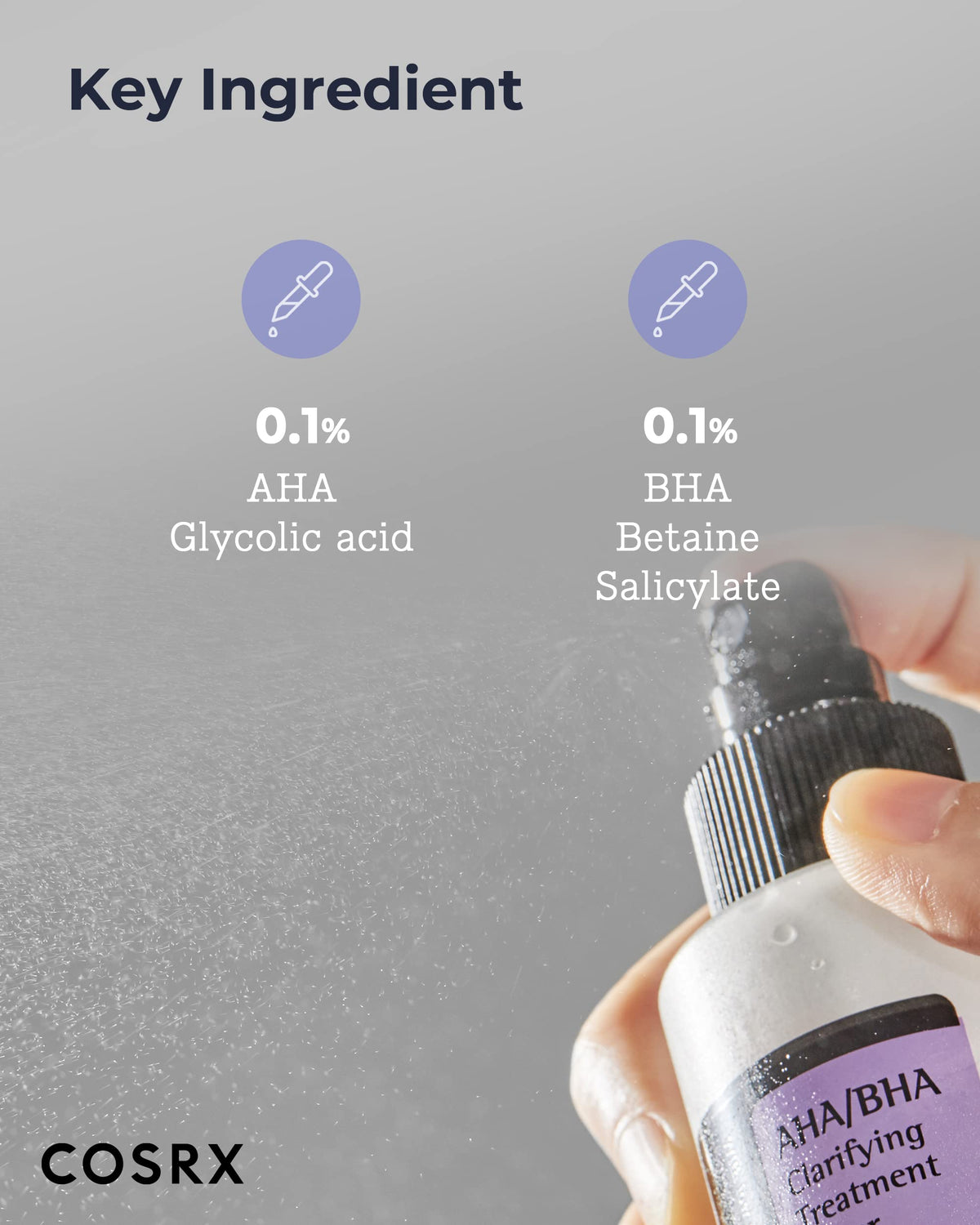 COSRX AHA/BHA Toner application on skin