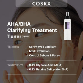 COSRX AHA/BHA Toner bottle side view