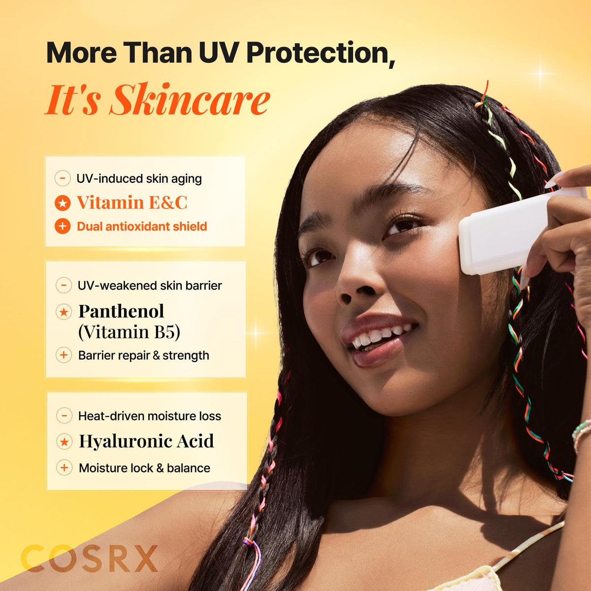COSRX Airy-Light Clear Sunscreen Stick with Vitamin E&C