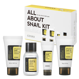 COSRX All About Snail Mucin Skin Care Set front view with all products