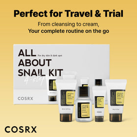 COSRX All About Snail Mucin Skin Care Set lifestyle scene