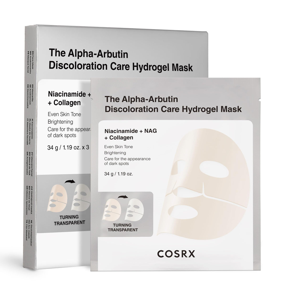 COSRX Alpha-Arbutin Hydrogel Face Mask front view