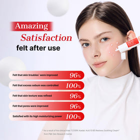 COSRX Azelaic Acid 10 B5 Cream Gel application on skin