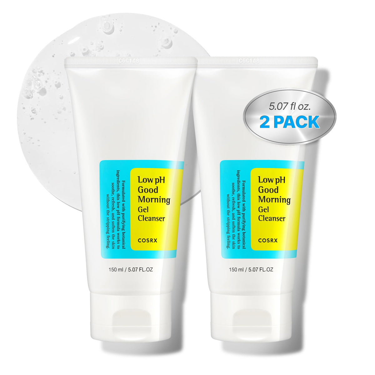 COSRX Low pH Good Morning Gel Cleanser 2-Pack front view
