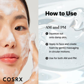 COSRX Low pH Good Morning Gel Cleanser application on hand