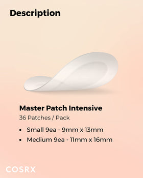 COSRX Master Patch Intensive with a hand demonstrating application