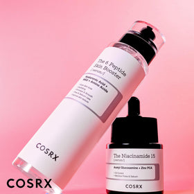 COSRX Niacinamide 15% Serum and Peptide Toner side view