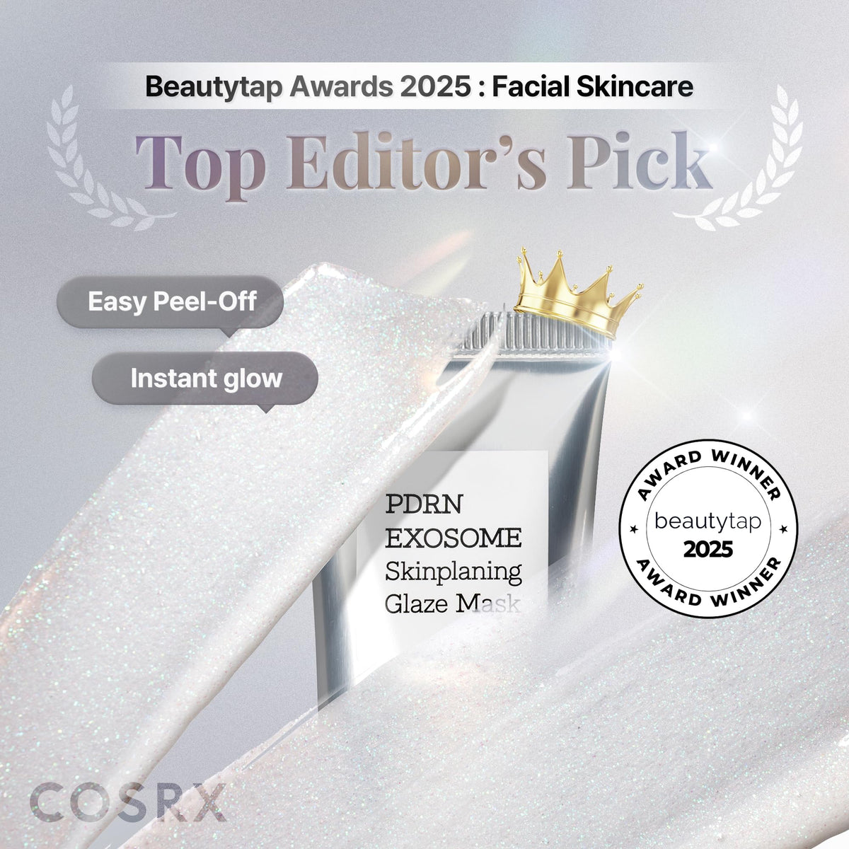 COSRX PDRN Exosome Overnight Face Mask application on skin