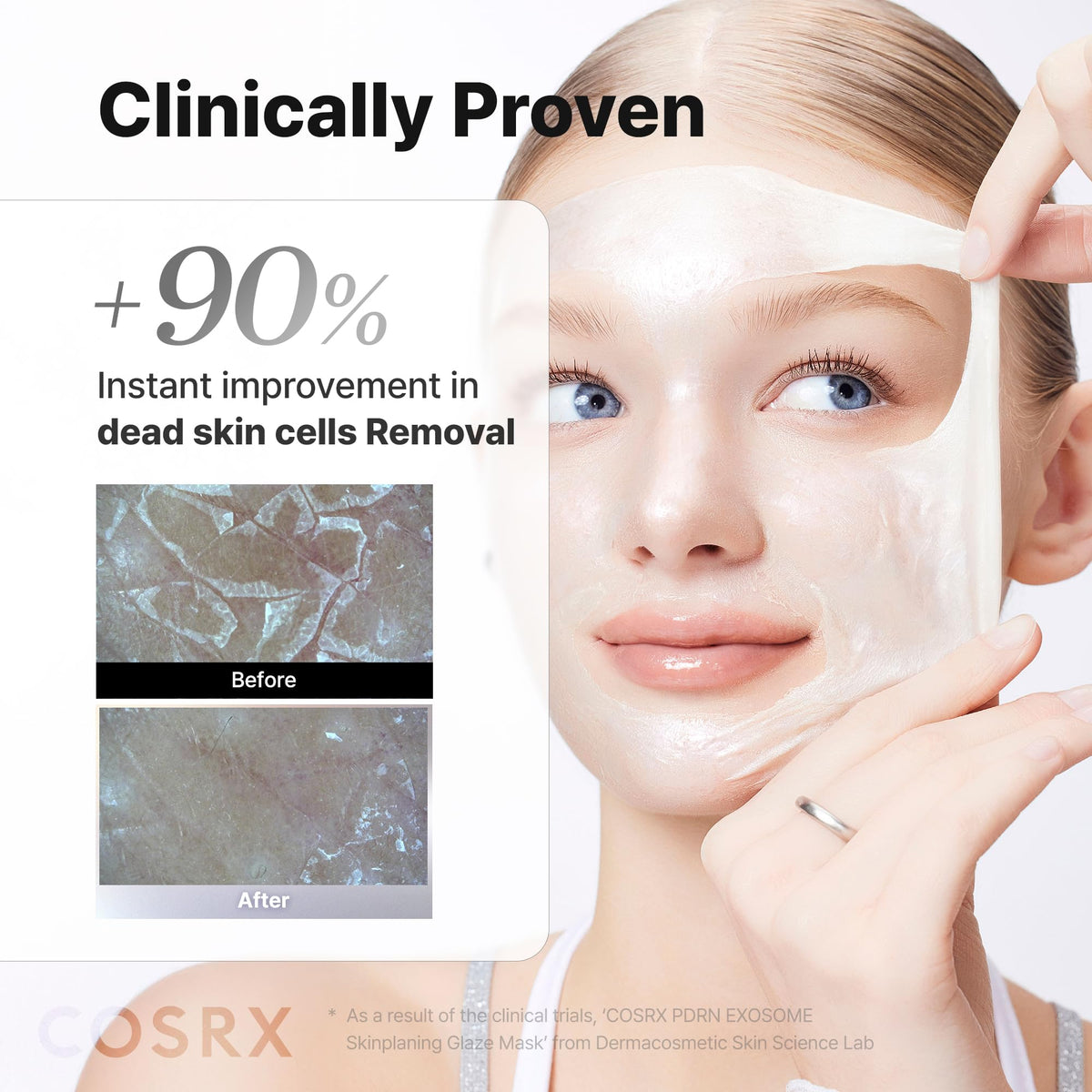 COSRX PDRN Exosome Overnight Face Mask with glowing skin effect