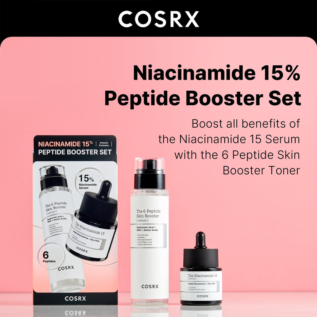 COSRX Peptide support Toner with pump