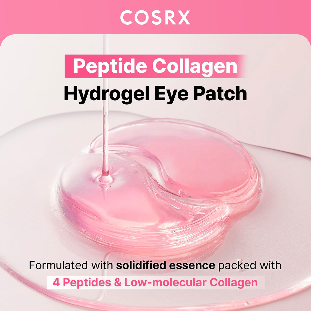 COSRX Pink Peptides Collagen Hydrogel Eye Patch close-up of patches