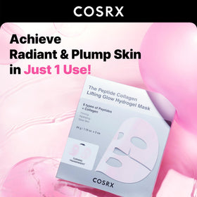 COSRX Pink Peptides Hydrogel Face Mask application process