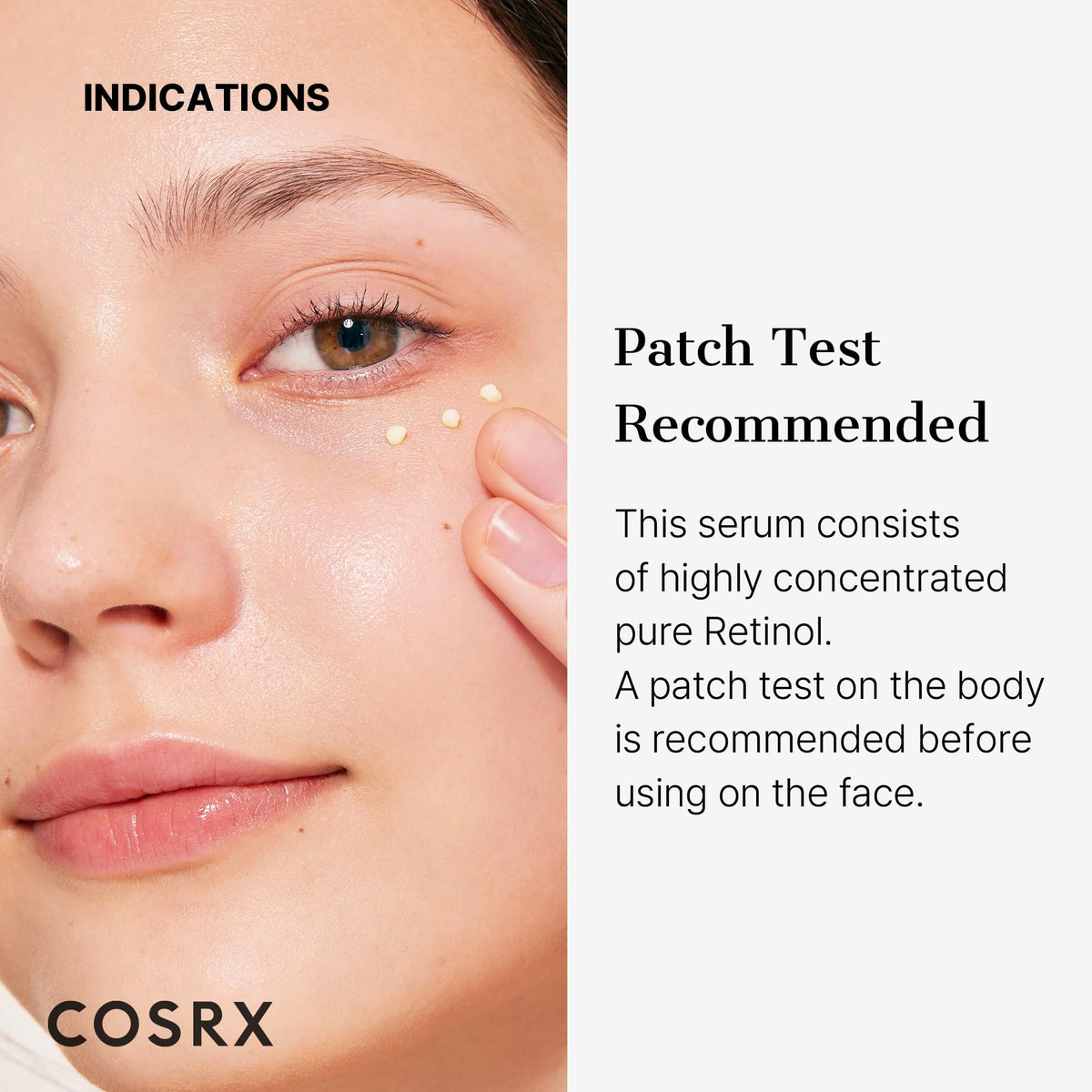 COSRX Retinol 0.1% Cream application on skin