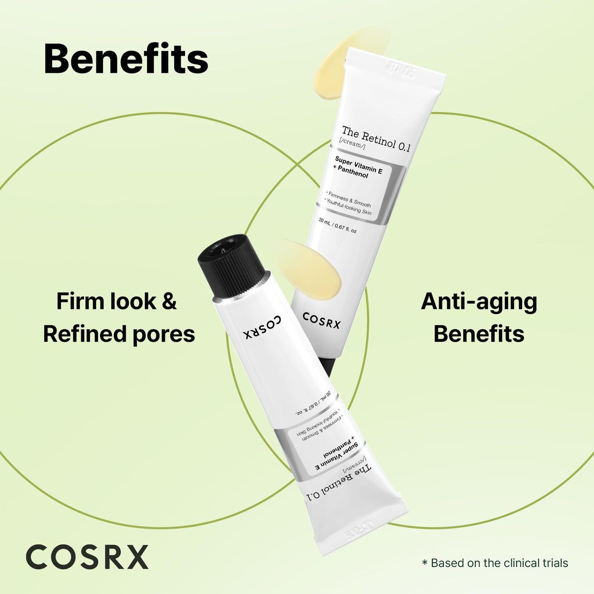 COSRX Retinol 0.1% Cream on a bathroom counter