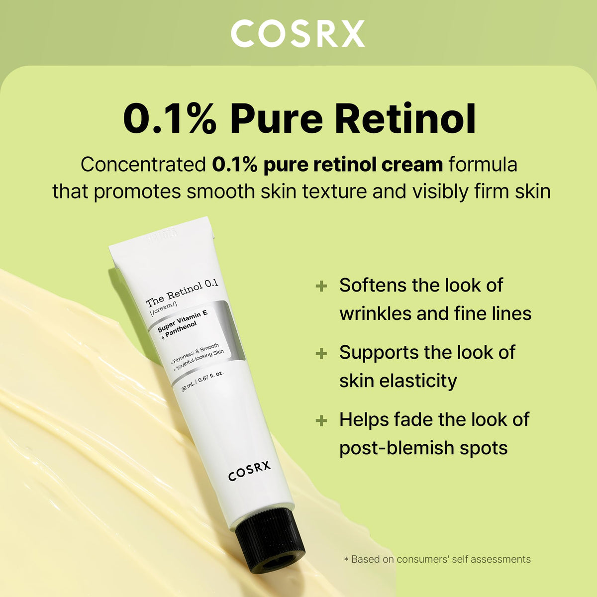 COSRX Retinol 0.1% Cream side view showing texture