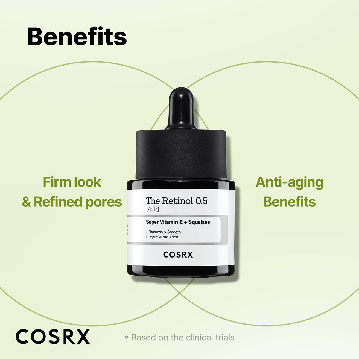 COSRX Retinol 0.5% Oil back view with ingredient list