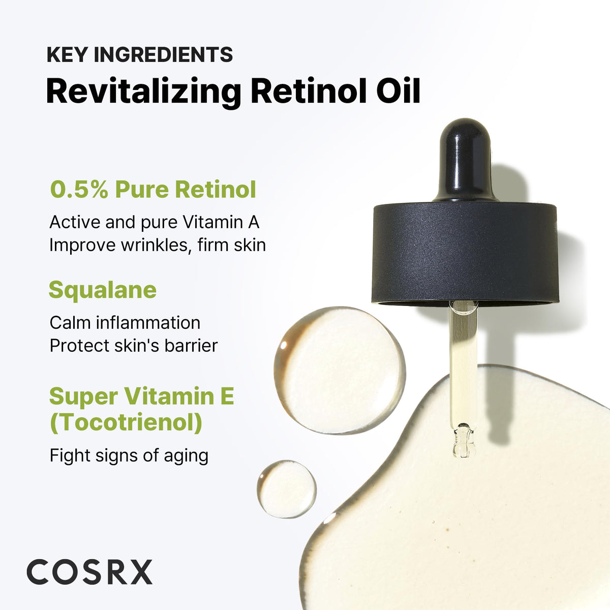 COSRX Retinol 0.5% Oil bottle side view