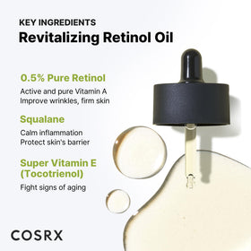 COSRX Retinol 0.5% Oil bottle side view
