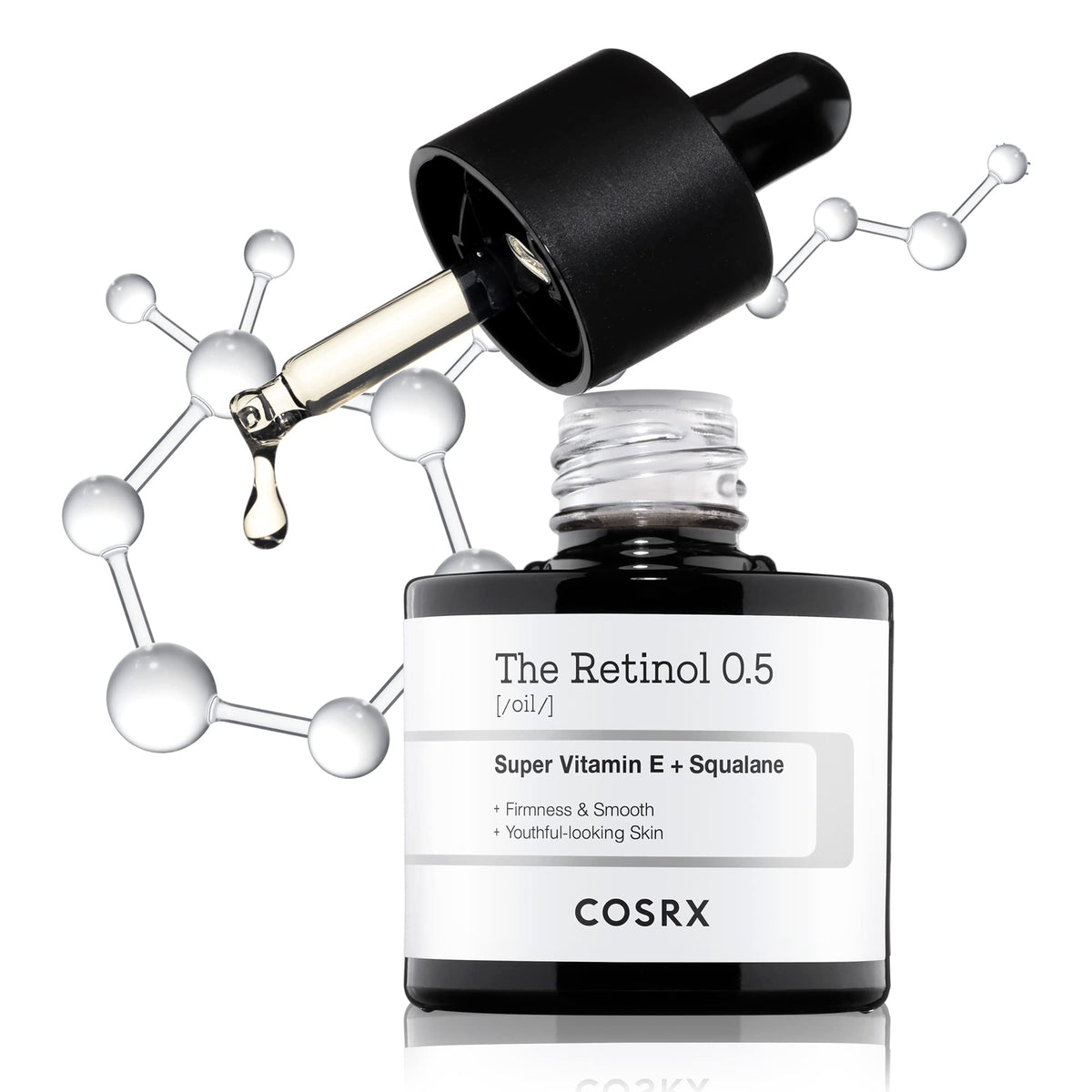 COSRX Retinol 0.5% Oil front view with packaging