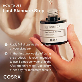 COSRX Retinol 0.5% Oil with other skincare products