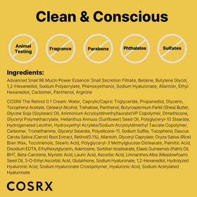 COSRX skincare routine display with Snail Essence and Retinol Cream