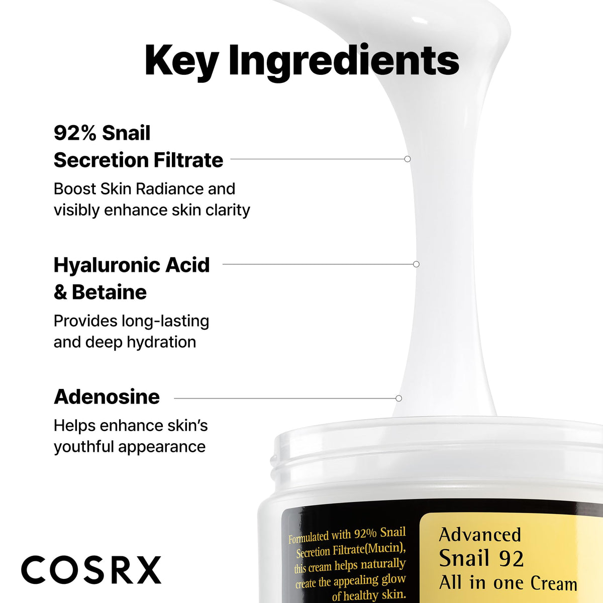 COSRX Snail Mucin 92% Face Moisturizer in lifestyle setting