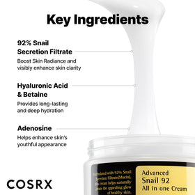 COSRX Snail Mucin 92% Face Moisturizer in lifestyle setting