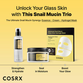 COSRX Snail Mucin 92% Face Moisturizer with other skincare products
