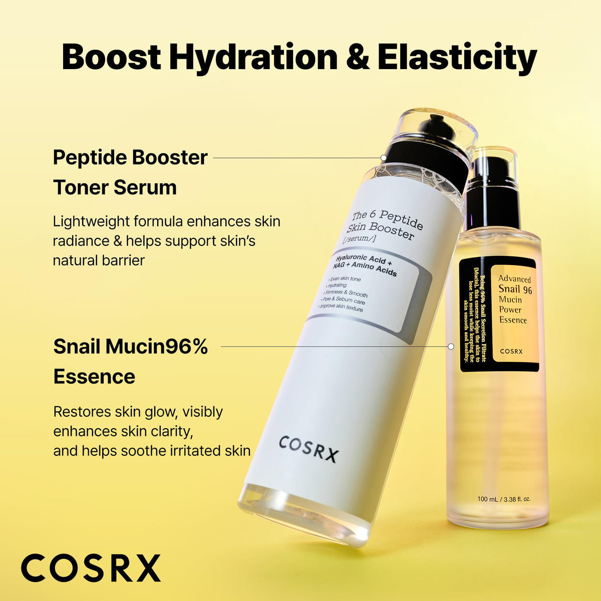 COSRX Snail Mucin 96% Peptide support Set packaging