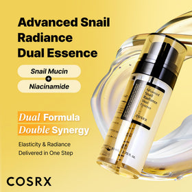 COSRX Snail Mucin Dual Face Serum back view with ingredients