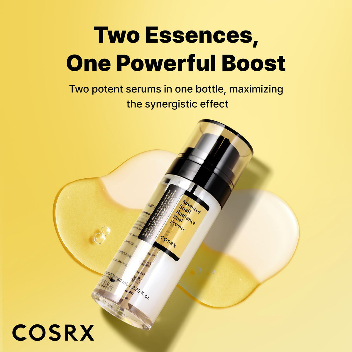 COSRX Snail Mucin Dual Face Serum close-up of pump dispenser