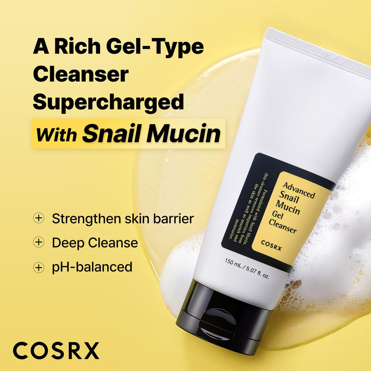 COSRX Snail Mucin Gel Cleanser texture close-up