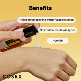 COSRX Snail Mucin Peptide Under Eye Cream application on skin