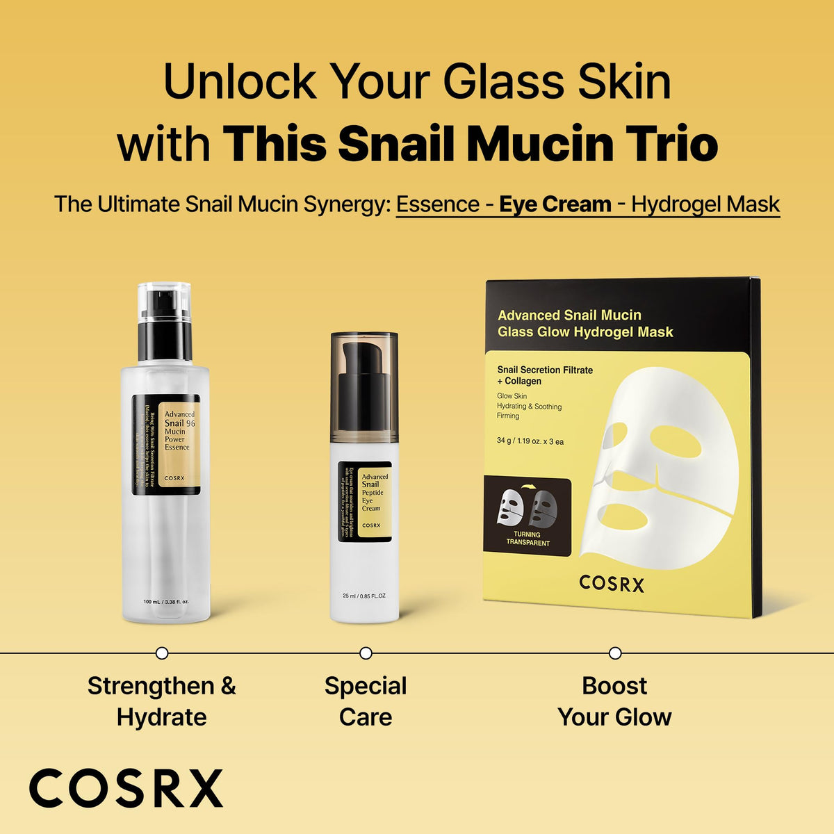 COSRX Snail Mucin Peptide Under Eye Cream on vanity