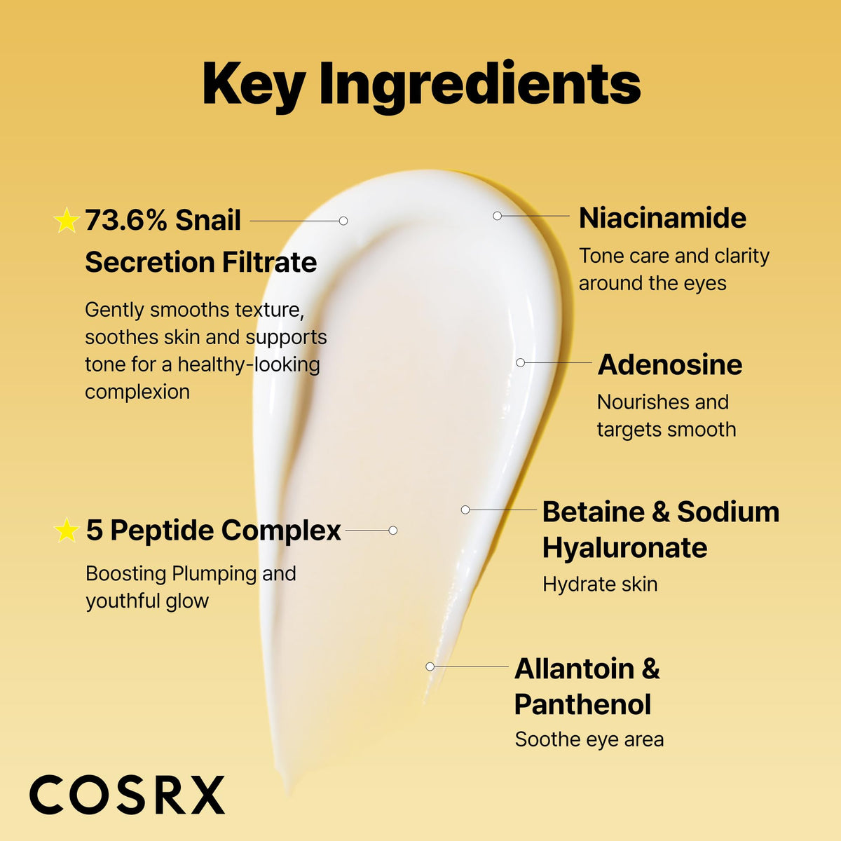 COSRX Snail Mucin Peptide Under Eye Cream texture close-up