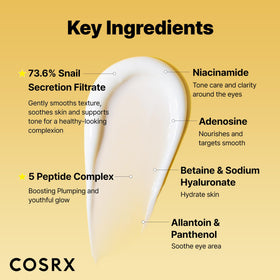 COSRX Snail Mucin Peptide Under Eye Cream texture close-up